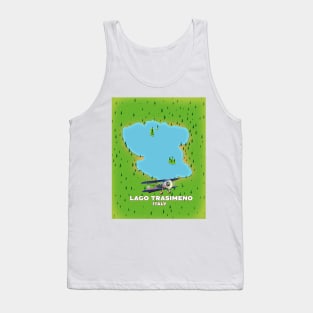 Lago Trasimeno Italy lake map Tank Top